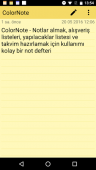 ColorNote Notlar ekran görüntüleri