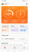 Huawei Health ekran görüntüleri