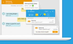 SideSync ekran görüntüleri