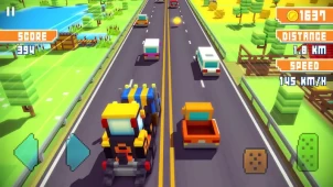 Blocky Highway: Traffic Racing ekran görüntüleri