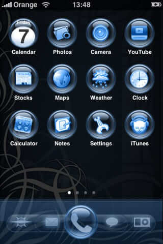 Glass Orb iPhone 3G Teması